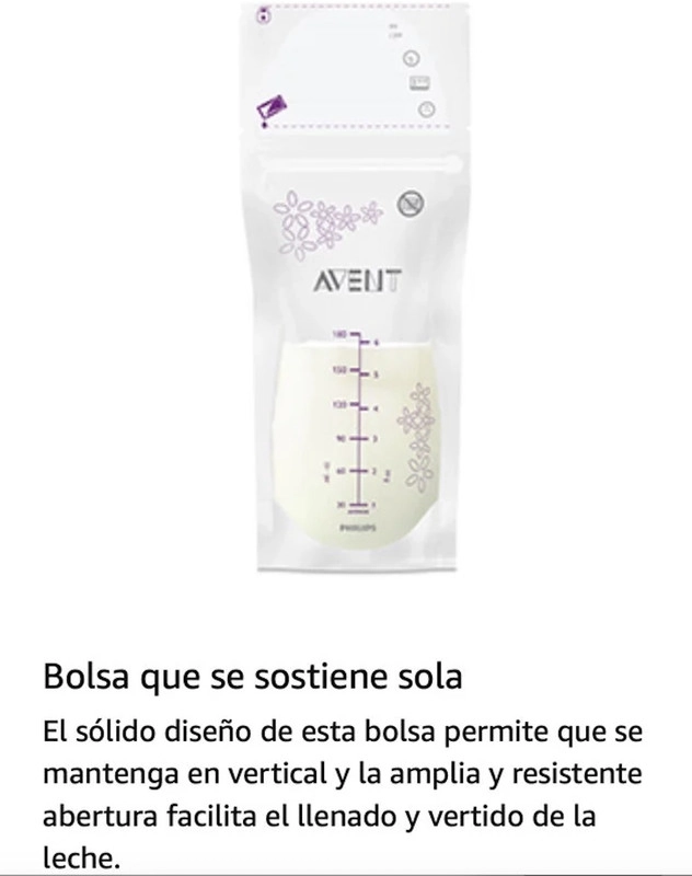 EXTRACTOR DE LECHE ELECTRICO DOBLE + 2 BIBERONES 150 ML + 1 BIBERON AVENT RECIEN NACIDO + 25 BOLSAS AVENT PARA LECHE MATERNA - 5