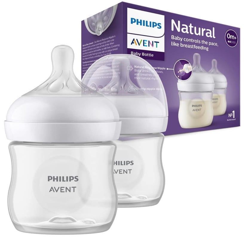 BIBERON PARA RECIEN NACIDO AVENT NATURAL 3.0 ANTICOLICO Y ANTIGOTEO DE 125 ML - PACK DE 2 UNI - 1