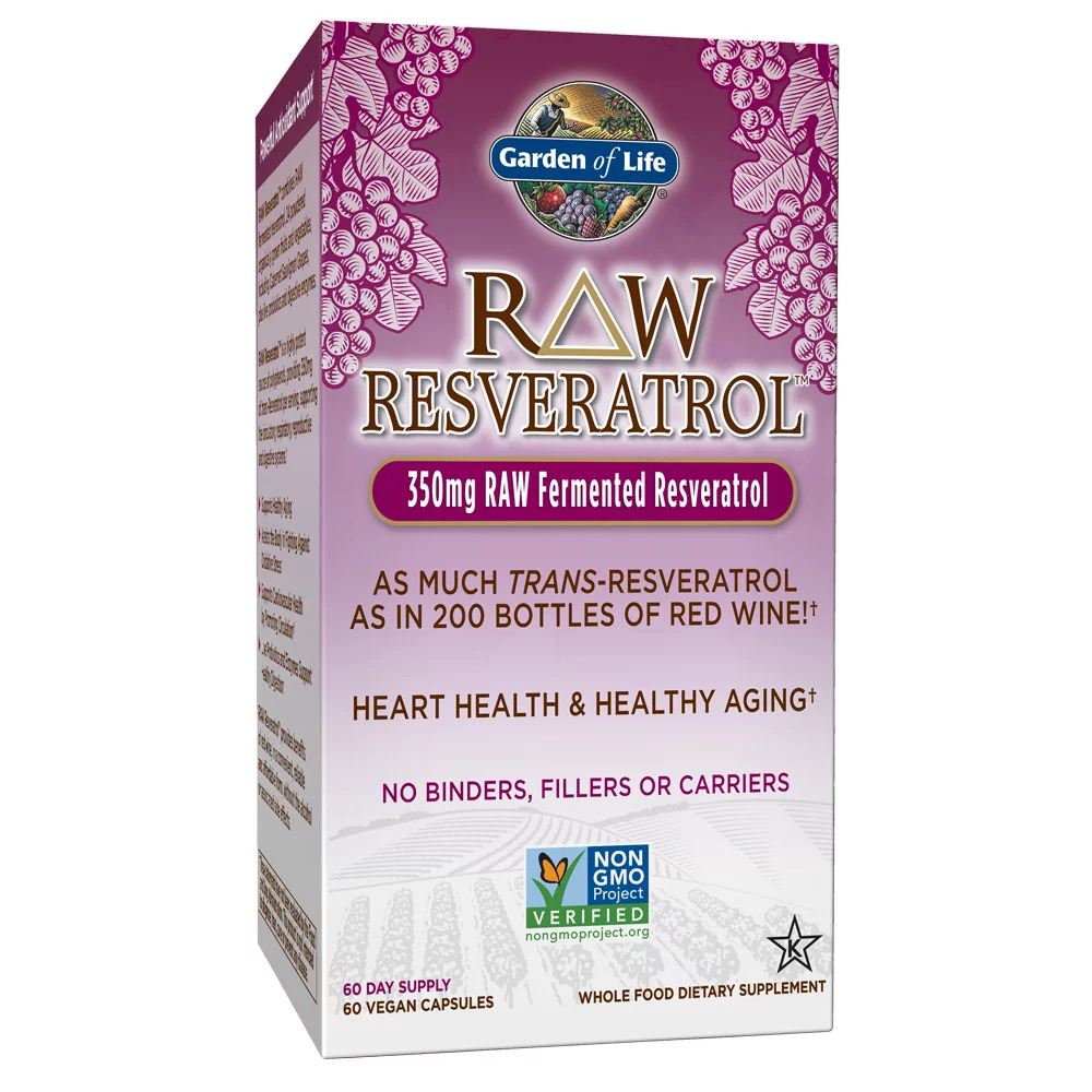 GARDEN OF LIFE RAW PROBIOTICS RESVERATROL 350MG 60 CAPSULAS VEGETARIANAS - 1