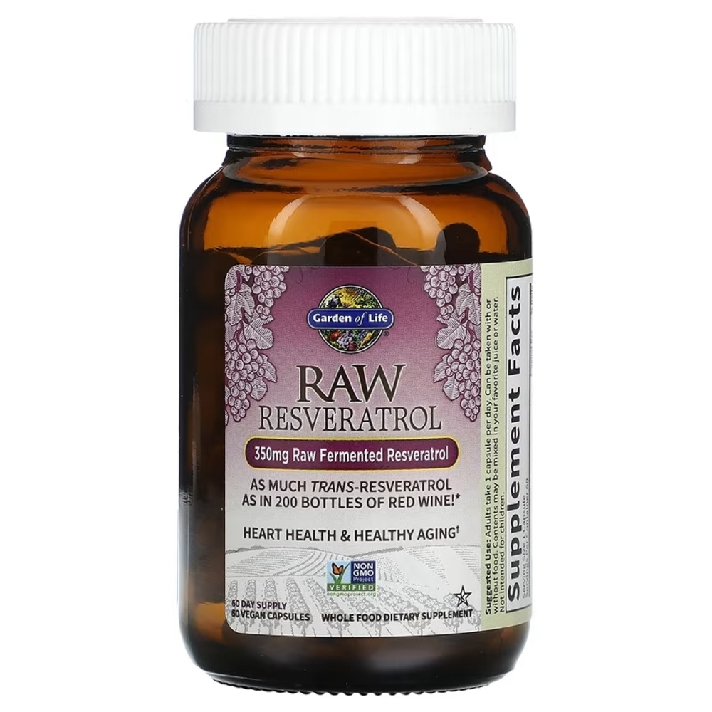 GARDEN OF LIFE RAW PROBIOTICS RESVERATROL 350MG 60 CAPSULAS VEGETARIANAS - 3