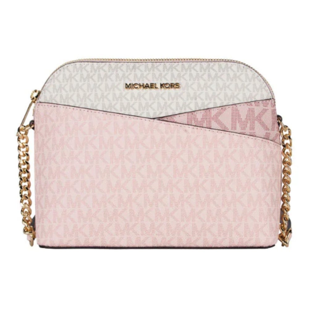 MICHAEL KORS BOLSO CROSSBODY MEDIUM DOME JET SET WHITE PINK - 1