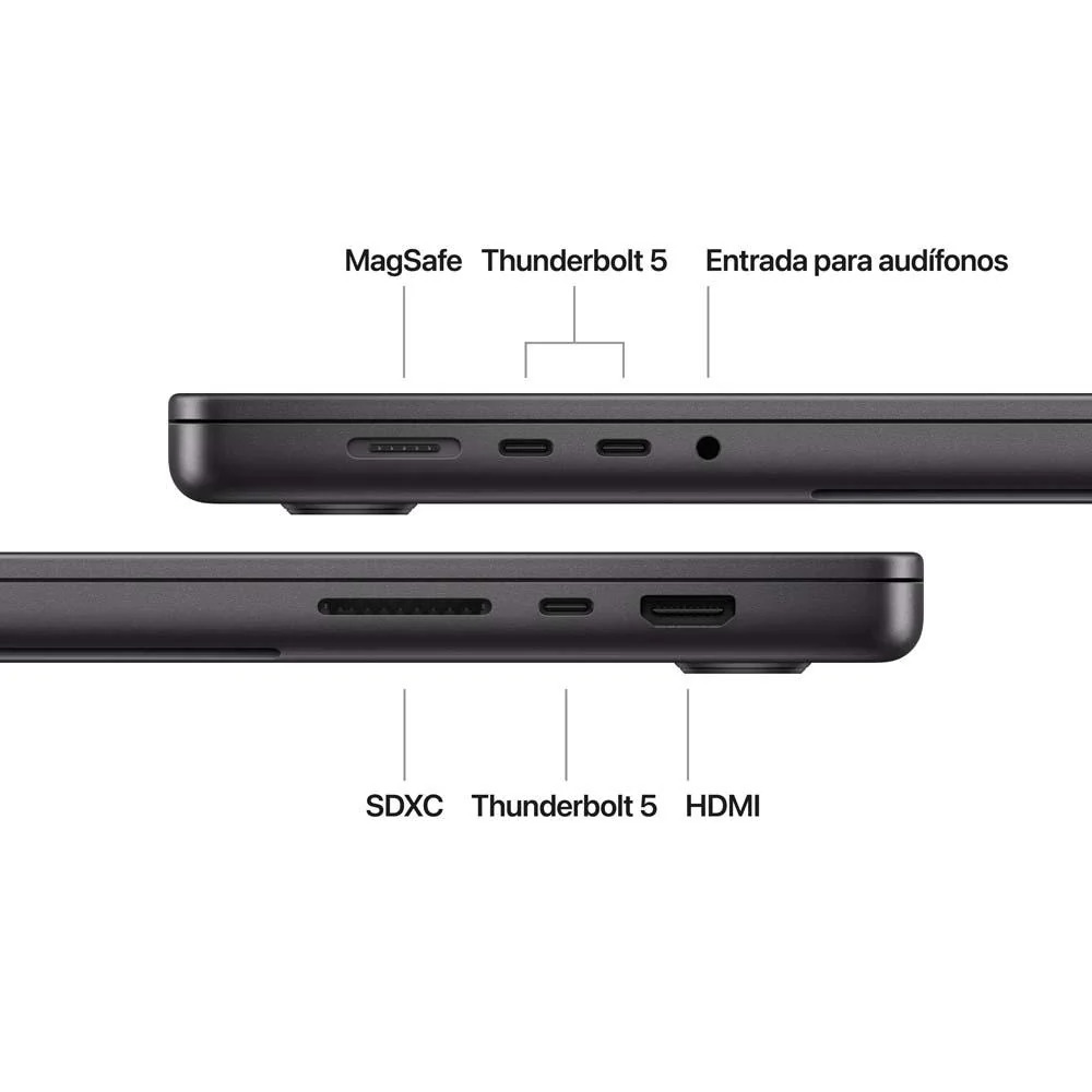 APPLE MACBOOK PRO 16' M5 PRO 24GB RAM 1TB SSD SPACE BLACK TECLADO EN INGLÉS - 4