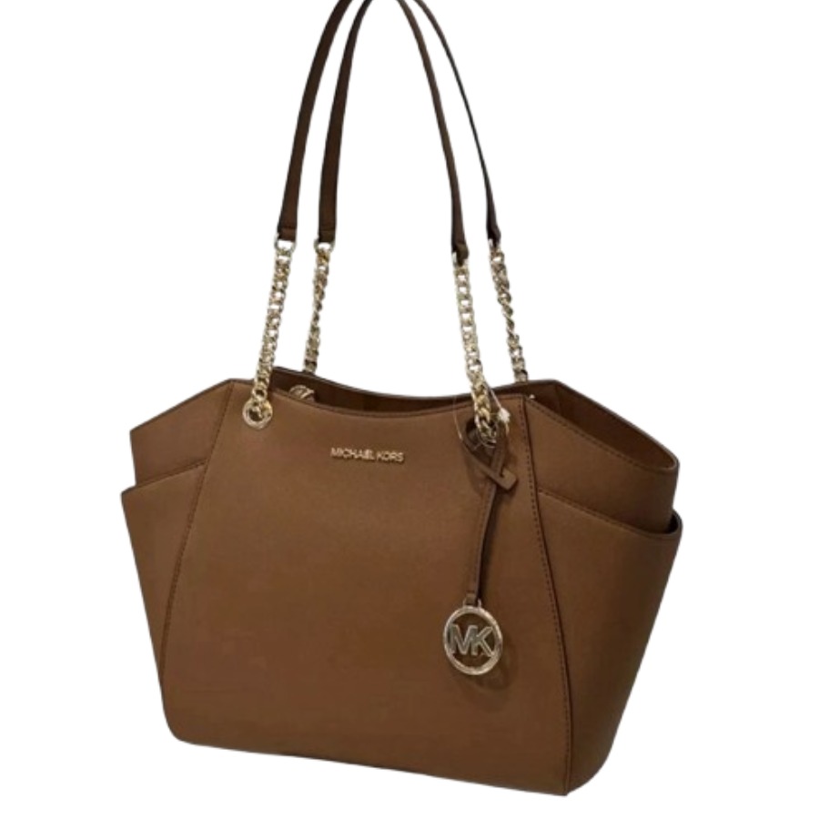 MICHAEL KORS BOLSO DE HOMBRO JET SET MARRÓN GRANDE CON LOGOTIPO - 3