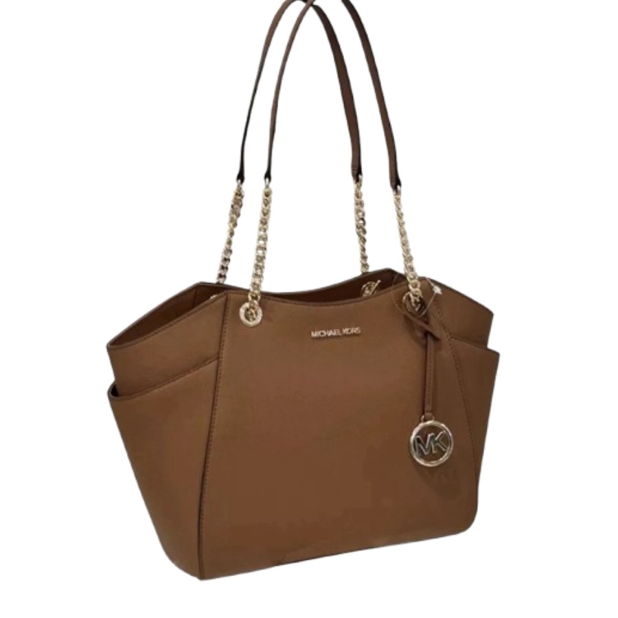 MICHAEL KORS BOLSO DE HOMBRO JET SET MARRÓN GRANDE CON LOGOTIPO - 4