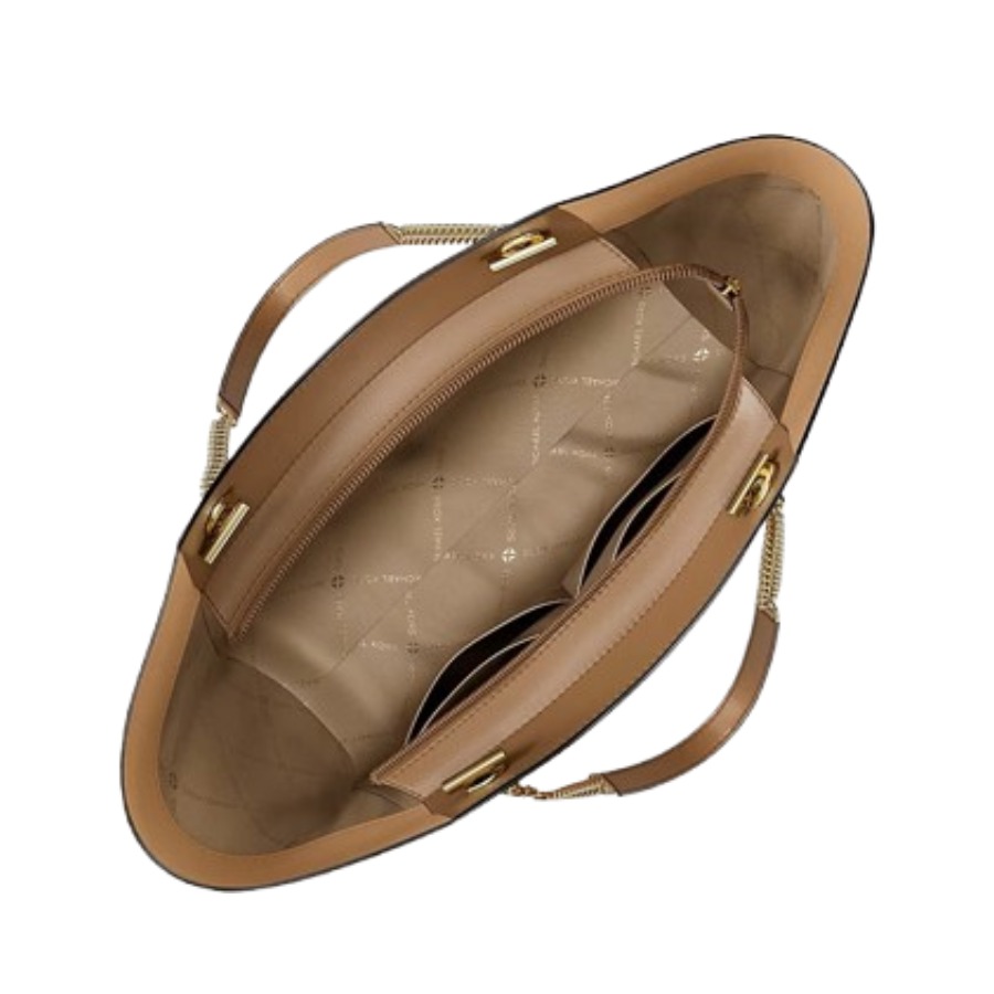 MICHAEL KORS BOLSO DE HOMBRO JET SET MOSTAZA GRANDE CON LOGOTIPO - 4