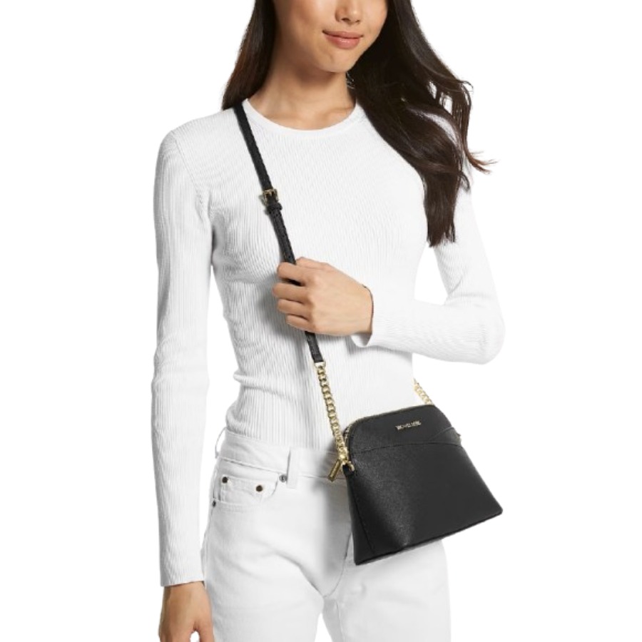 MICHAEL KORS BOLSO CROSSBODY MEDIUM DOME JET SET NEGRO - 3