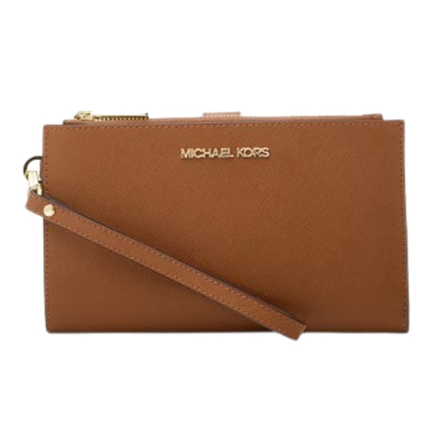 BILLETERA MICHAEL KORS DOBLE CREMALLERA CAMEL - 1