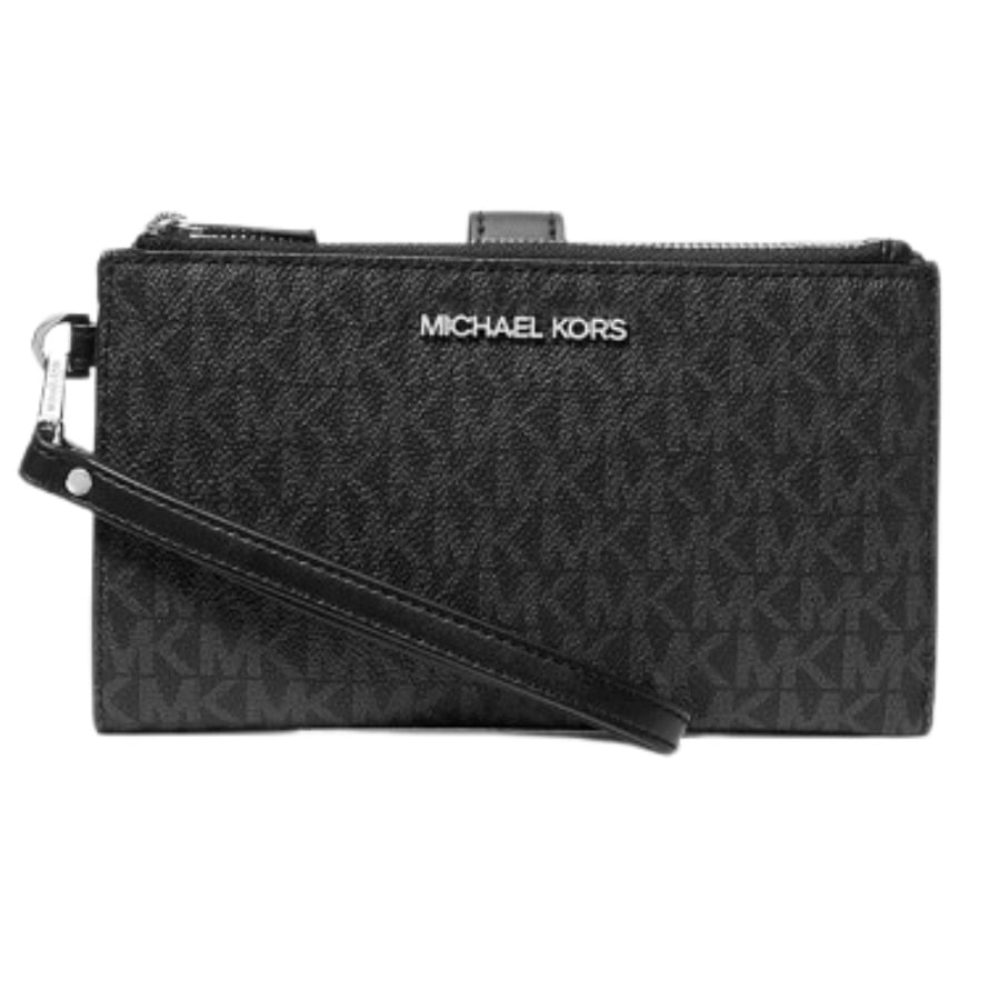 BILLETERA MICHAEL KORS DOBLE CREMALLERA NEGRA - 1
