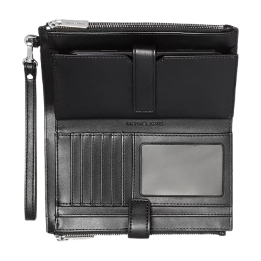 BILLETERA MICHAEL KORS DOBLE CREMALLERA NEGRA - 2