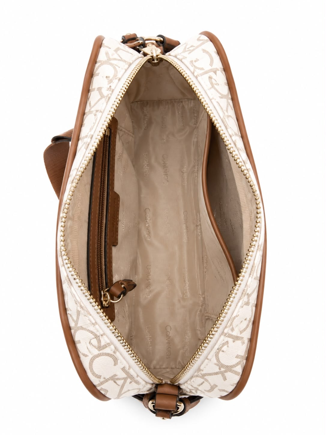CALVIN KLEIN BANDOLERA CROSSBODY BEIGE - 3