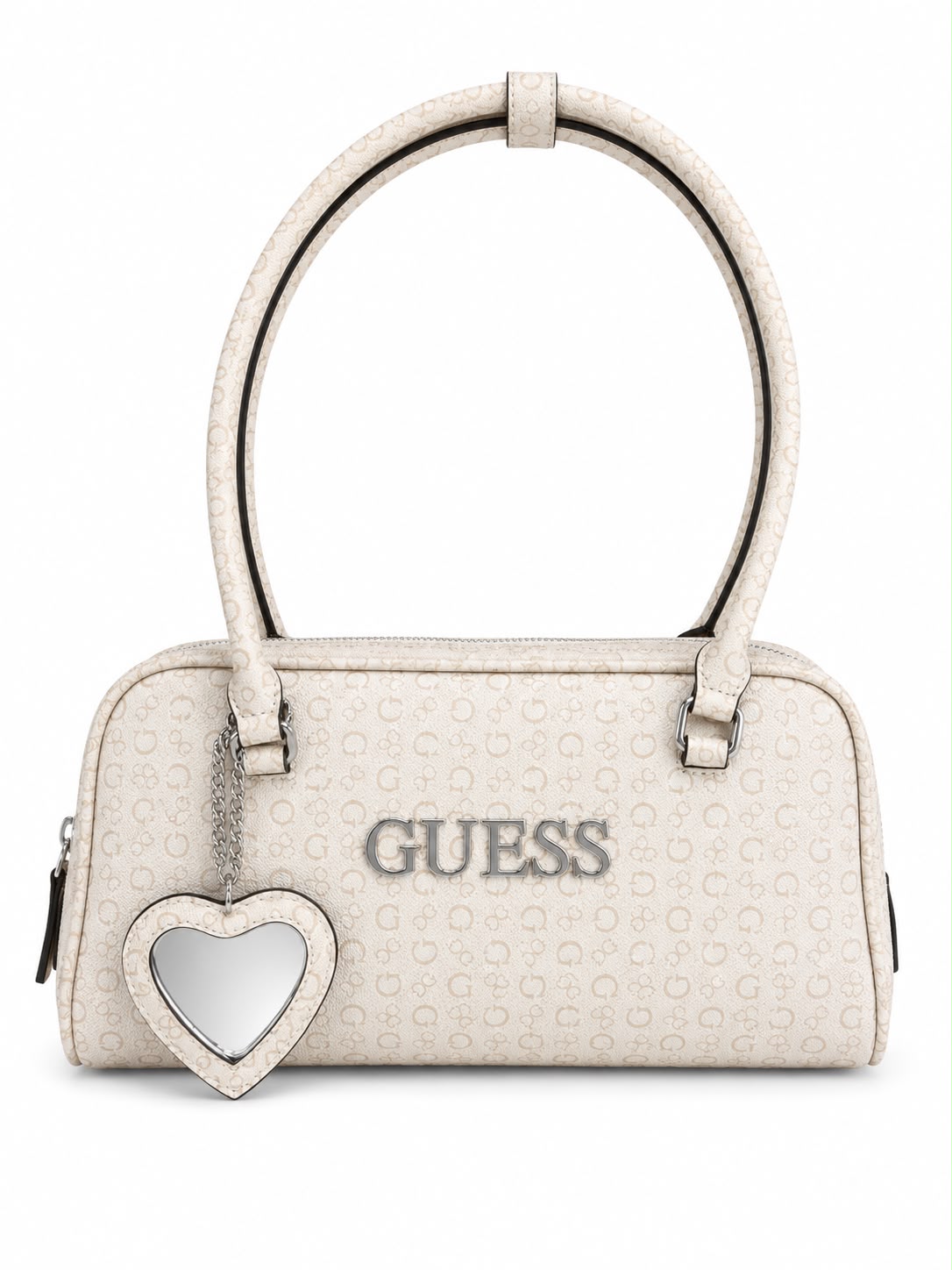 GUESS SATCHEL BEIGE MONOGRAM - 1
