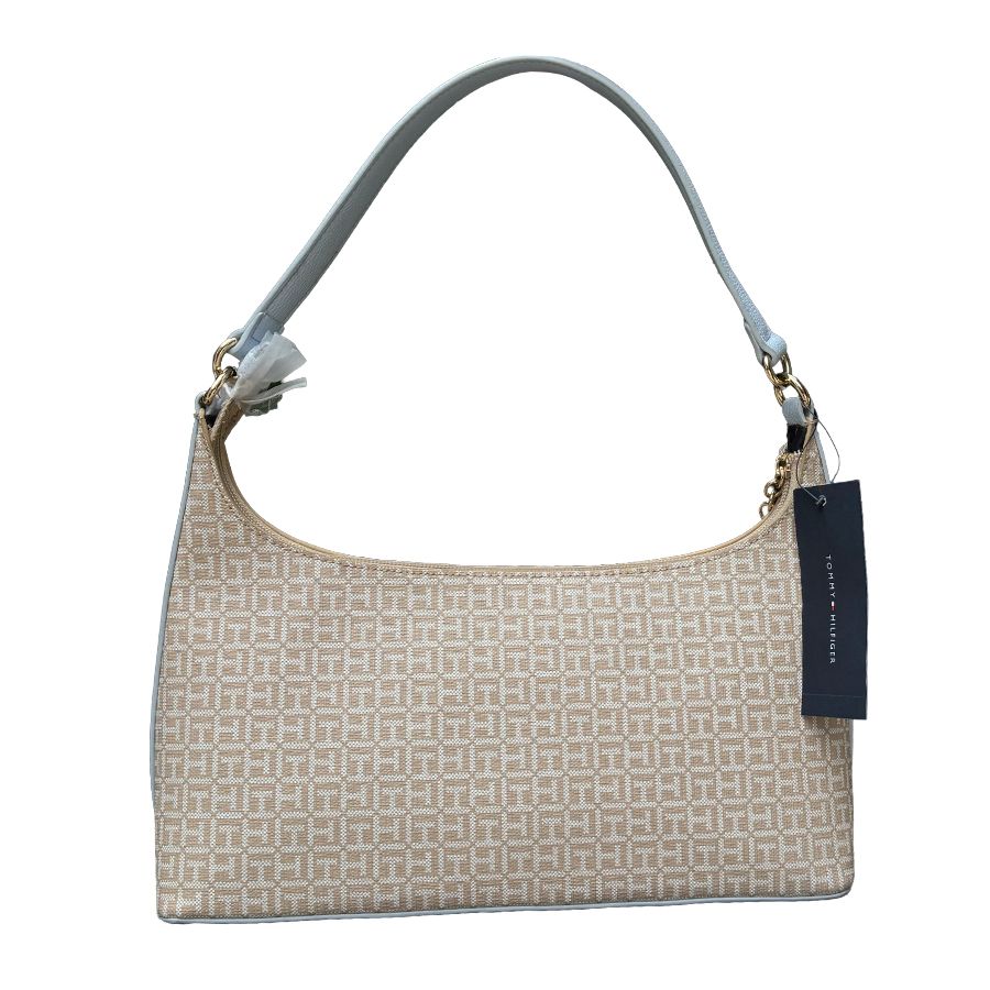 TOMMY HILFIGER BAGUETTE BEIGE MONOGRAM BLANCO - 2