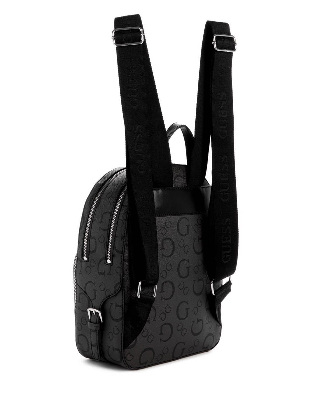 GUESS LOGO-PRINT MINI BACKPACK BLACK - 2