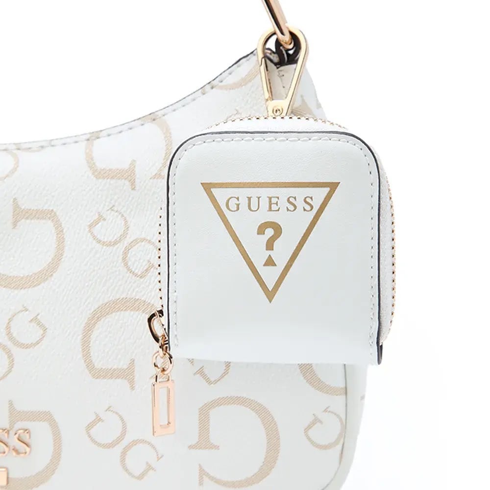 CARTERA GUESS SHOULDER BAG BLANCA MONOGRAMA CON MONEDERO - 2