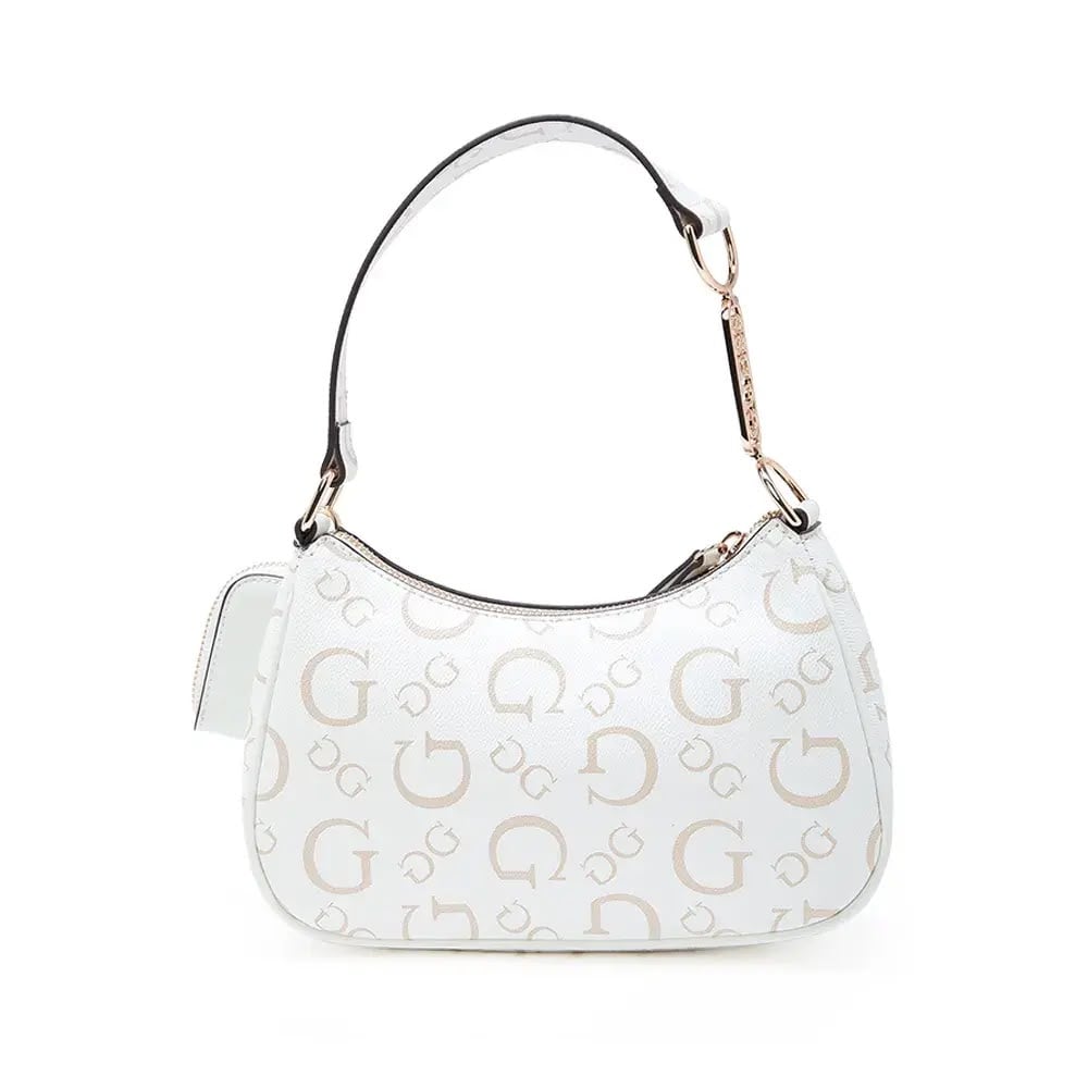 CARTERA GUESS SHOULDER BAG BLANCA MONOGRAMA CON MONEDERO - 7