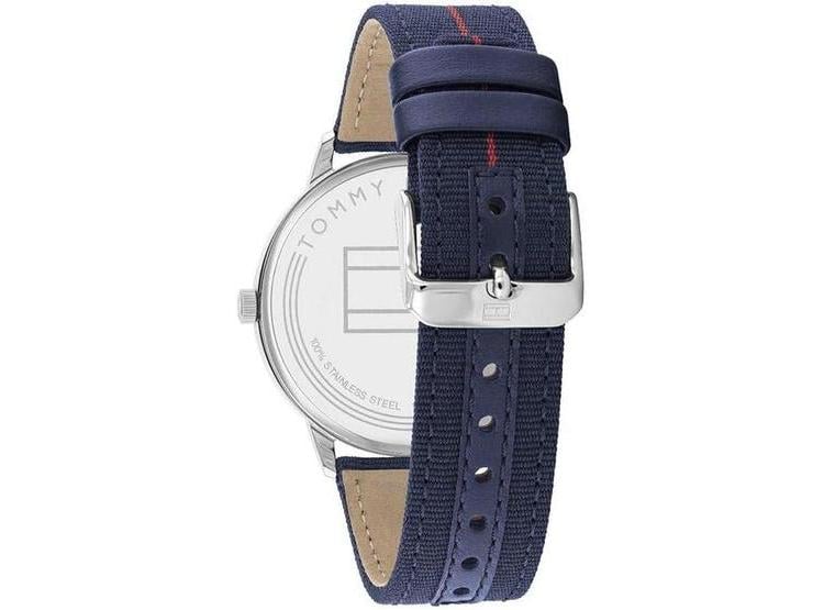 RELOJ TOMMY HILFIGER MINIMALISTA PARA HOMBRE, ESTILO DIARIO, ACERO INOXIDABLE, CORREA NAILON AZUL - 2