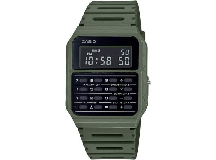 CASIO SERIE CA53W VINTAGE, CRONÓMETRO, CALCULADORA DE 8 DÍGITOS, RESISTENTE AL AGUA, DISEÑO DE RESINA - 1