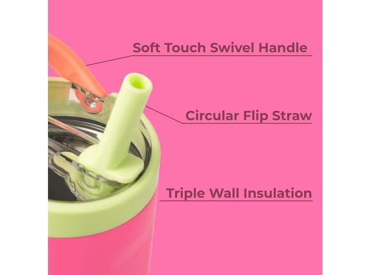 BOTELLA HYDROJUG DE ACERO INOXIDABLE, TÉRMICA, A PRUEBA DE FUGAS, DISEÑO ERGONÓMICO, REUTILIZABLE, DURADERA, ORQUÍDEA - 2