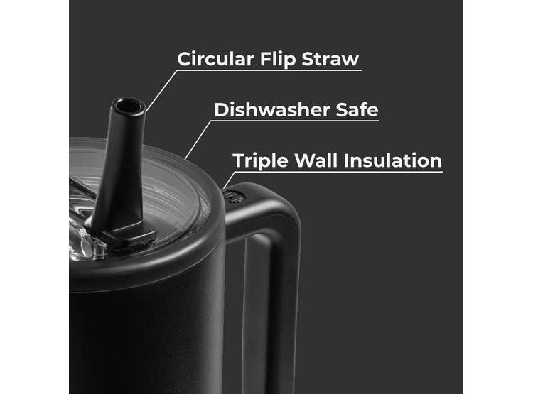 HYDROJUG TRAVELER - VASO MODERNO CON ASAS Y PAJILLA, REUTILIZABLE, RESISTENTE A FUGAS, AISLADO DE ACERO INOXIDABLE - 2