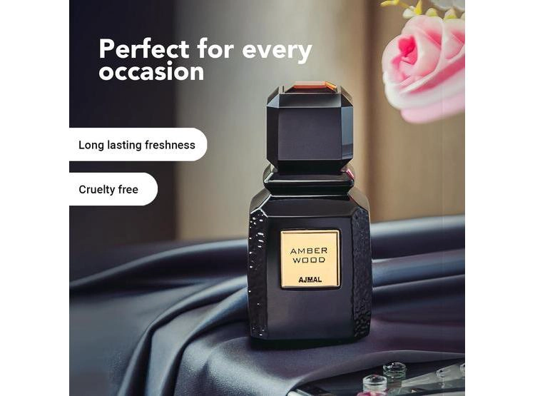 AJMAL AMBER WOOD NOIR PARA HOMBRES Y MUJERES, FRAGANCIA CÍTRICA DE LARGA DURACIÓN, HECHO EN DUBÁI - 5