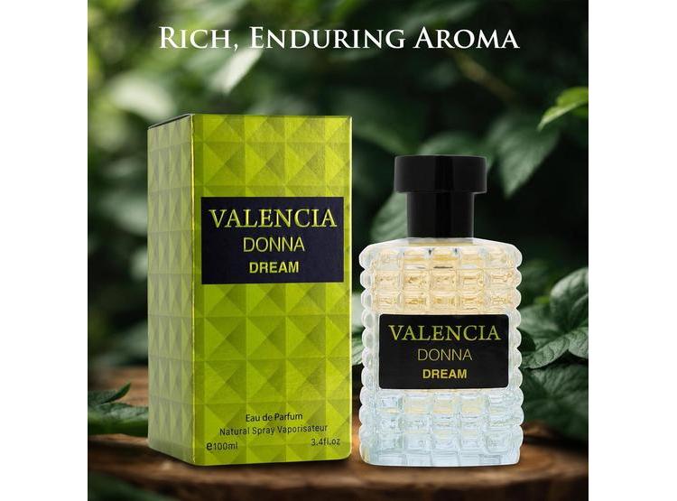 VALENCIA DONNA DREAM EAU DE PARFUM MUJER, FRAGANCIA FLORAL CÍTRICA NOTAS DE LICHI, BERGAMOTA, ROSA TURCA Y ALMIZCLE - 2