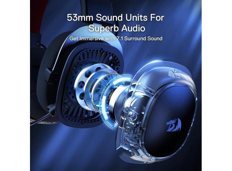 REDRAGON H510 PRO, AURICULARES RGB 3 MODOS CON SONIDO ENVOLVENTE 7.1, MICRÓFONO CON CANCELACIÓN DE RUIDO - 3