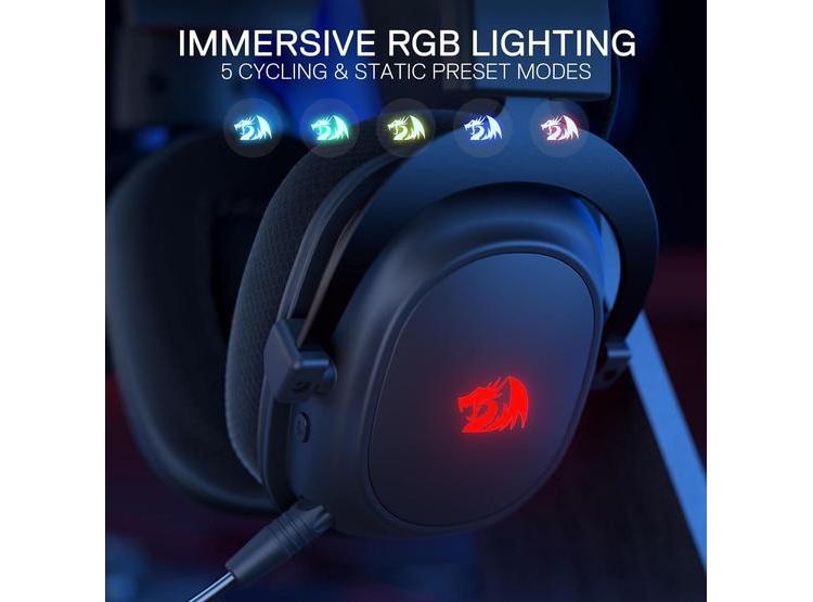 REDRAGON H510 PRO, AURICULARES RGB 3 MODOS CON SONIDO ENVOLVENTE 7.1, MICRÓFONO CON CANCELACIÓN DE RUIDO - 4