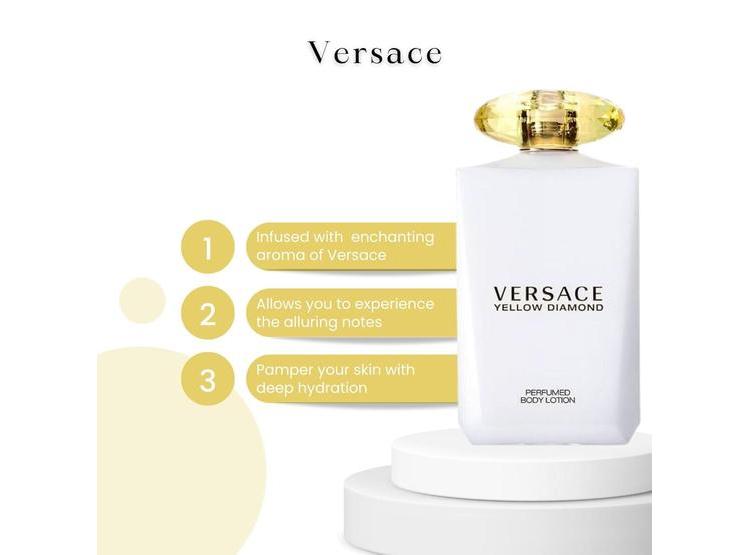 VERSACE LOCIÓN CORPORAL DIAMANTE AMARILLO, 200ML. AROMA FLORAL, HIDRATACIÓN Y LUMINOSIDAD PARA LA PIEL - 3