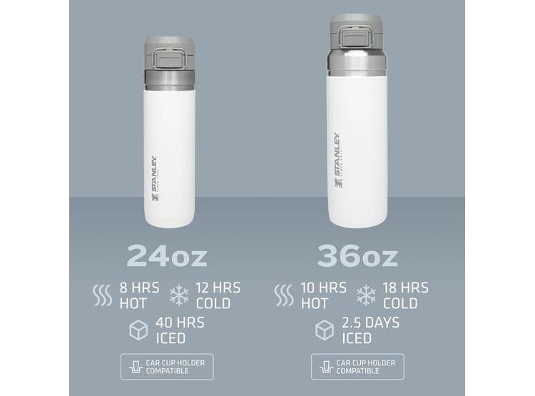STANLEY QUICK FLIP GO, BOTELLA DE AGUA CON TAPA DE BOTÓN, A PRUEBA DE FUGAS, ACERO INOXIDABLE, SIN BPA, NIEBLA - 4
