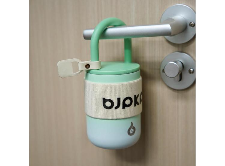 VASO TÉRMICO ACERO INOXIDABLE CON TAPA Y ASA BJPKPK, IDEAL PARA CAFÉ EN VIAJES, COLOR VERDE NIEBLA - 5