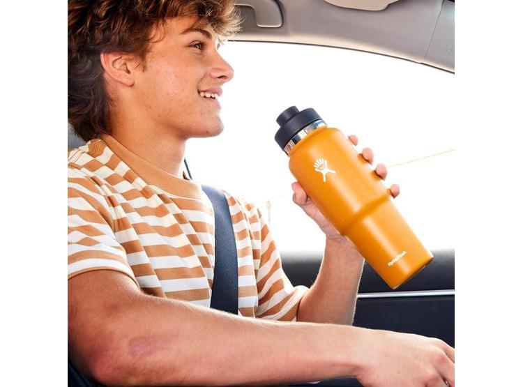 BOTELLA DE VIAJE HYDRO FLASK, TAPA FLEXIBLE, A PRUEBA DE FUGAS Y MANTIENE BEBIDAS FRÍAS, COLOR AGAVE - 6