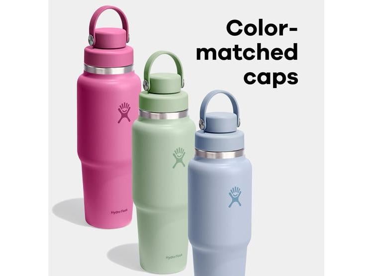 BOTELLA HYDRO FLASK CON TAPA FLEX CHUG Y AISLAMIENTO AL VACÍO, MANTIENE BEBIDAS FRÍAS POR 24H, COLOR VERDE ALOE - 3