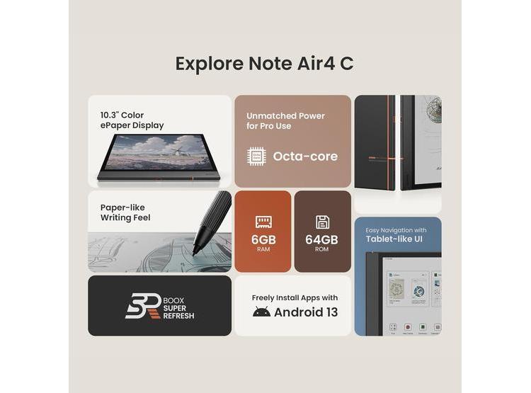 BOOX TABLET NOTE AIR 4C NA4C-01 10.3' - 2