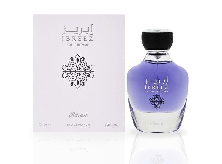 RASASI IBREEZ EAU DE PARFUM SPRAY PERFUME ÁRABE DURABLE PARA HOMBRES CON NOTAS CÍTRICAS, LAVANDA Y ACUÁTICAS - 1