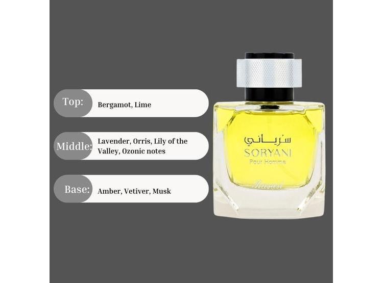 RASASI SORYANI EAU DE PARFUM HOMBRE – FRAGANCIA CÍTRICA Y FLORAL ÁRABE, AROMA MASCULINO DURADERO - 3