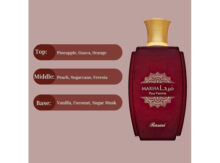 RASASI MARHA EAU DE PARFUM PARA MUJER – PERFUME ÁRABE REFRESCANTE DE FRAGANCIA AFRUTADA Y CÍTRICA - 3