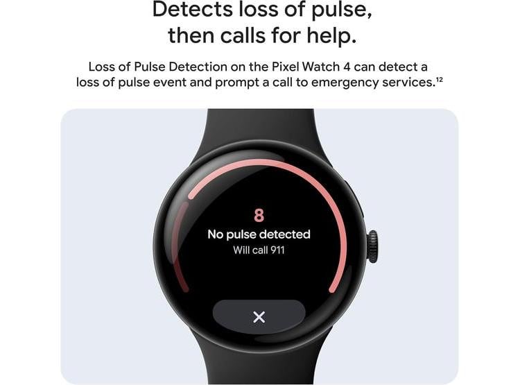 GOOGLE PIXEL WATCH 4 OBSIDIAN GA09958-US 32GB - 8