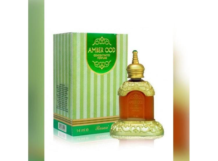 RASASI AMBER OUD UNISEX ACEITE DE PERFUME CONCENTRADO CON ROSA, ÁMBAR, OUDH Y ALMIZCLE, PACK 3 - 7
