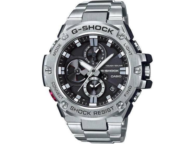 CASIO GST-B100D-1ACR G-SHOCK RELOJ PARA HOMBRE, CRONÓGRAFO ANALÓGICO PLATEADO CON BLUETOOTH Y ENERGÍA SOLAR - 1