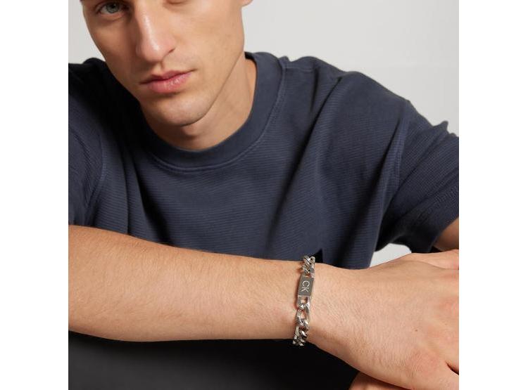 PULSERA DE ESLABONES CALVIN KLEIN PARA HOMBRE, DISEÑO MODERNO, CIERRE SEGURO DE LANGOSTA - 3