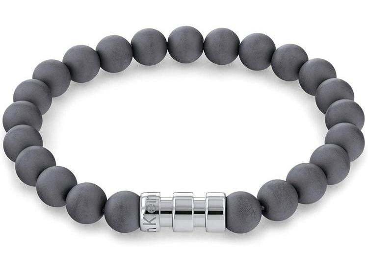 PULSERA CALVIN KLEIN PARA HOMBRE, DISEÑO DE CUENTAS REDONDAS, ACERO INOXIDABLE CON CIERRE MAGNÉTICO MODERNO - 1