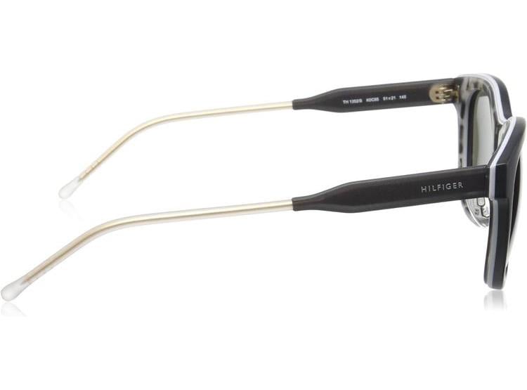 GAFAS DE SOL TOMMY HILFIGER UNISEX TH1352/S, DISEÑO RECTANGULAR CON MARCO DE PLÁSTICO NEGRO Y LLANTA COMPLETA - 2