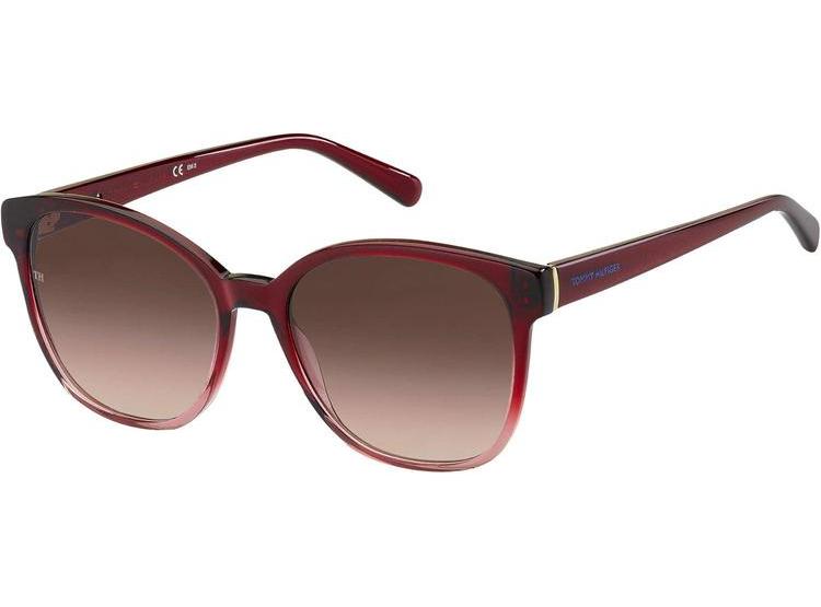 GAFAS DE SOL TOMMY HILFIGER TH 1811/S COLOR ROJO Y MARRÓN, DISEÑO ELEGANTE PARA MUJER - 1