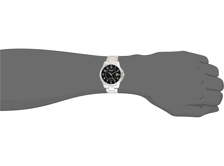 CASIO MTP-V004D-1B RELOJ DE ACERO INOXIDABLE CON ESFERA NEGRA Y MOVIMIENTO DE CUARZO JAPONÉS EFICAZ Y RESISTENTE AL AGUA - 4