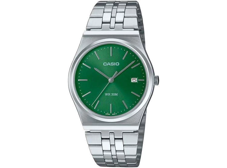 CASIO MTP-B145D-3AV RELOJ ANALÓGICO DE 3 MANECILLAS PARA HOMBRE, ACERO INOXIDABLE, COLOR PLATEADO, DISEÑO VINTAGE - 1