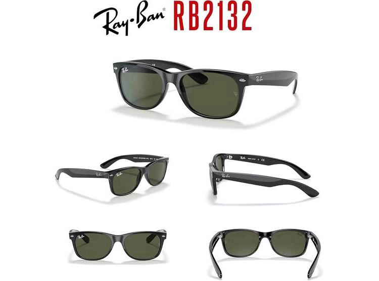 RAY-BAN RB2132 WAYFARER, LENTES DE SOL CUADRADOS PARA HOMBRES Y MUJERES, INCLUYE KIT DE GAFAS DE DISEÑADOR IWEAR - 6