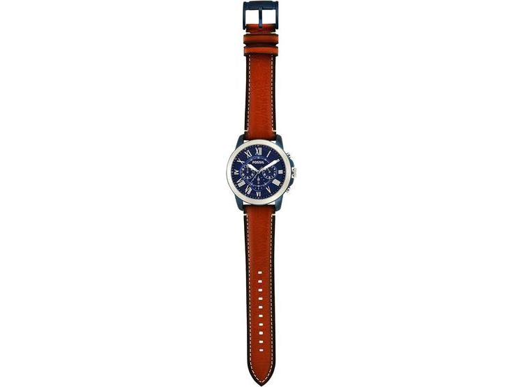 FOSSIL RELOJ DE HOMBRE CON CRONÓGRAFO, ACERO INOXIDABLE Y CUERO, RESISTENTE AL AGUA HASTA 50 METROS, ESTILO CLÁSICO - 2