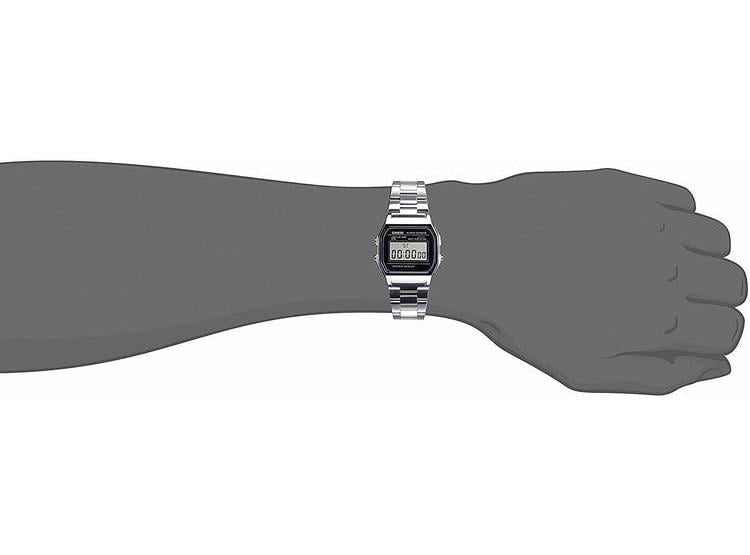 CASIO A158WA-1 RELOJ DIGITAL PARA HOMBRE CON ALARMA, CRONÓMETRO, RESISTENCIA AL AGUA Y LED - 2