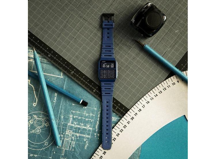CASIO CA-53WF-2B RELOJ DIGITAL PARA HOMBRE CON CALCULADORA, RETRO Y MODERNO, CORREA AZUL RESISTENTE - 3