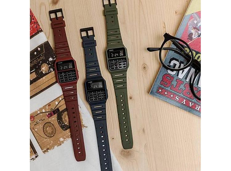 CASIO CA-53WF-2B RELOJ DIGITAL PARA HOMBRE CON CALCULADORA, RETRO Y MODERNO, CORREA AZUL RESISTENTE - 6